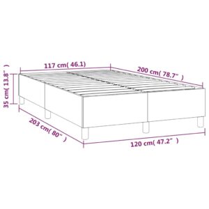 Πλαίσιο Κρεβατιού Boxspring Κρεμ 120x200 εκ. Συνθετικό Δέρμα