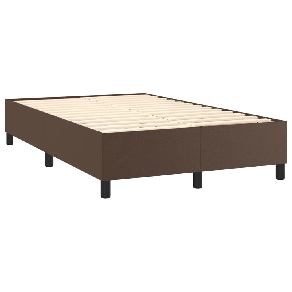 Πλαίσιο Κρεβατιού Boxspring Καφέ 120x200 εκ. Συνθετικό Δέρμα