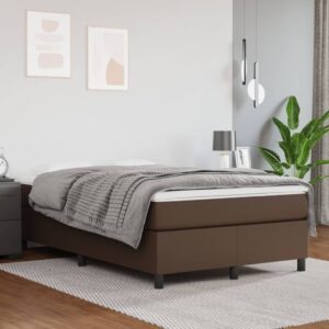 Πλαίσιο Κρεβατιού Boxspring Καφέ 120x200 εκ. Συνθετικό Δέρμα