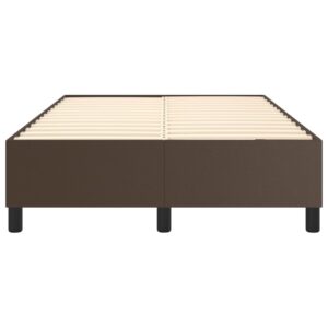 Πλαίσιο Κρεβατιού Boxspring Καφέ 120x200 εκ. Συνθετικό Δέρμα