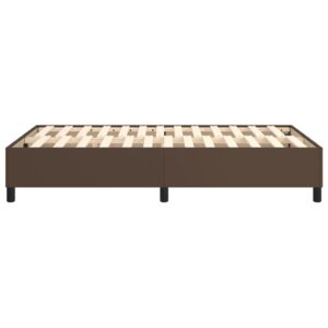 Πλαίσιο Κρεβατιού Boxspring Καφέ 120x200 εκ. Συνθετικό Δέρμα