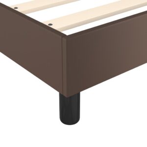 Πλαίσιο Κρεβατιού Boxspring Καφέ 120x200 εκ. Συνθετικό Δέρμα