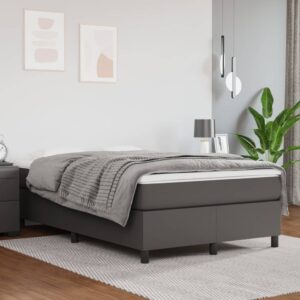 Πλαίσιο Κρεβατιού Boxspring Γκρι 120x200 εκ. Συνθετικό Δέρμα