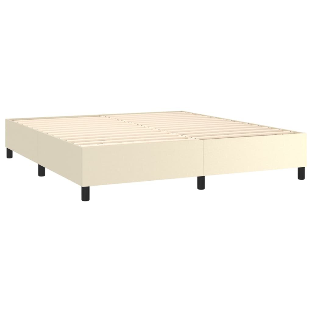 Πλαίσιο Κρεβατιού Boxspring Κρεμ 180x200 εκ. Συνθετικό Δέρμα