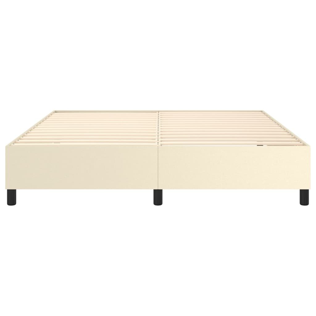 Πλαίσιο Κρεβατιού Boxspring Κρεμ 180x200 εκ. Συνθετικό Δέρμα