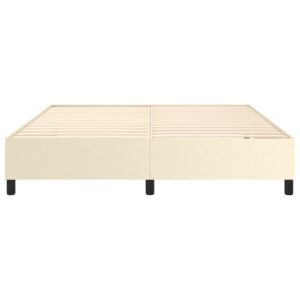 Πλαίσιο Κρεβατιού Boxspring Κρεμ 180x200 εκ. Συνθετικό Δέρμα