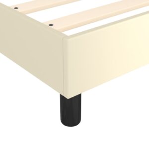 Πλαίσιο Κρεβατιού Boxspring Κρεμ 180x200 εκ. Συνθετικό Δέρμα