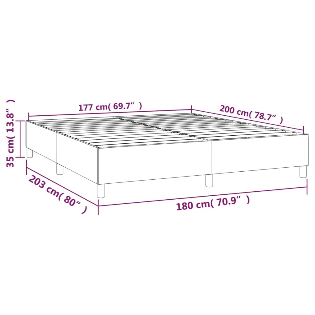 Πλαίσιο Κρεβατιού Boxspring Κρεμ 180x200 εκ. Συνθετικό Δέρμα