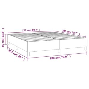 Πλαίσιο Κρεβατιού Boxspring Κρεμ 180x200 εκ. Συνθετικό Δέρμα