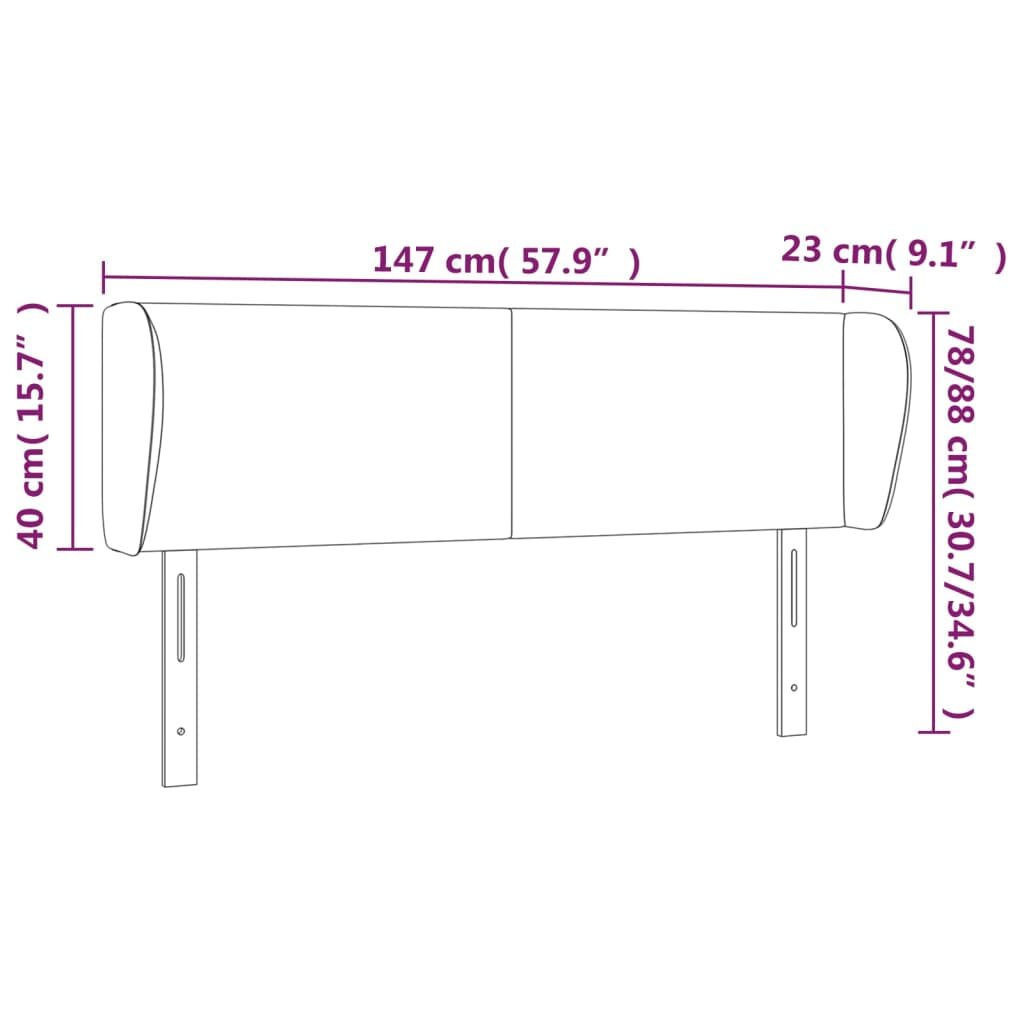 Κεφαλάρι με Πτερύγια Πράσινο 147 x 23 x 78/88 εκ. Υφασμάτινο