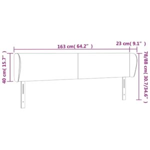 Κεφαλάρι με Πτερύγια Μπλε 163x23x78/88 εκ. Υφασμάτινο