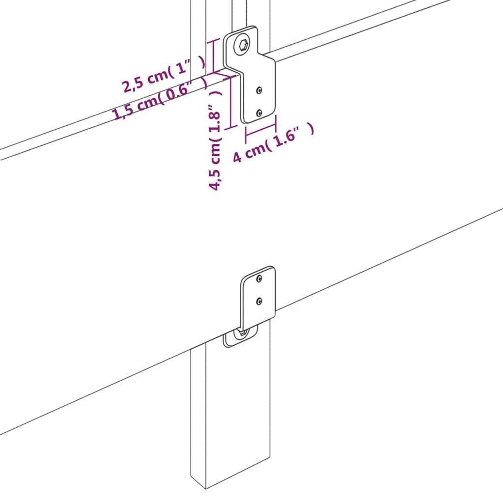 Κεφαλάρι με Πτερύγια Μαύρο 183x23x78/88 εκ. Υφασμάτινο