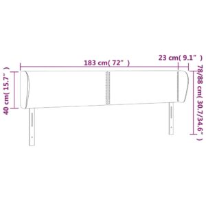 Κεφαλάρι με Πτερύγια Μπλε 147 x 23 x 78/88 εκ. Υφασμάτινο