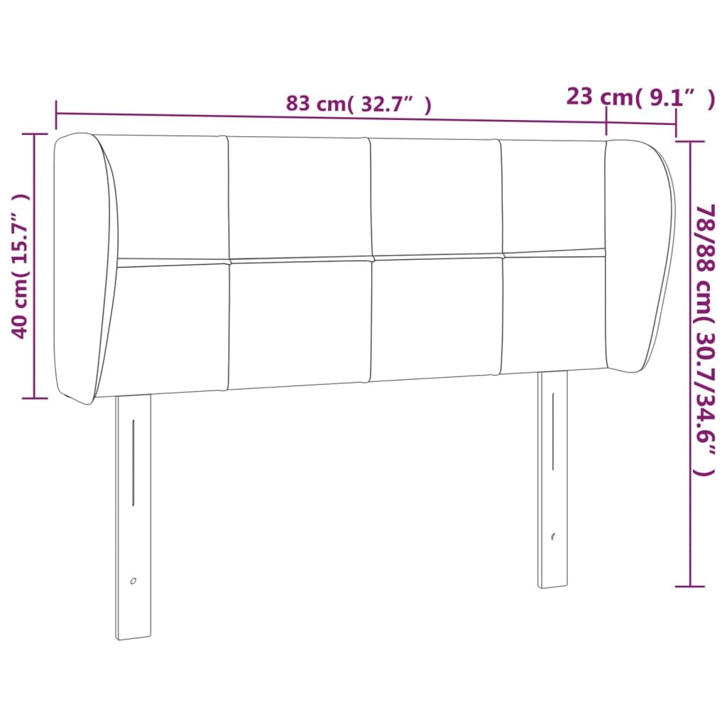 Κεφαλάρι με Πτερύγια Μπλε 83 x 23 x 78/88 εκ. Υφασμάτινο