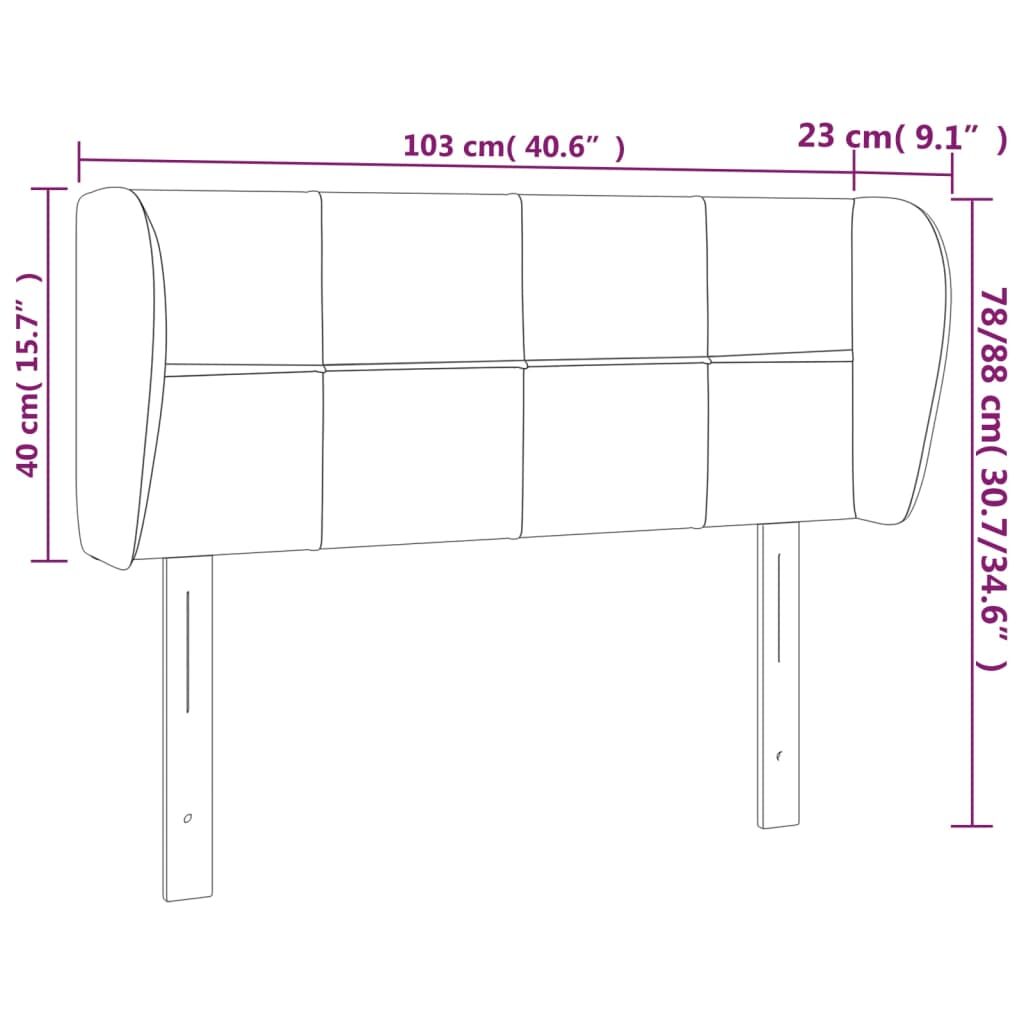 Κεφαλάρι με Πτερύγια Πράσινο 103x23x78/88 εκ. Υφασμάτινο