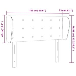 Κεφαλάρι με Πτερύγια Κρεμ 103x23x78/88 εκ. Συνθετικό Δέρμα