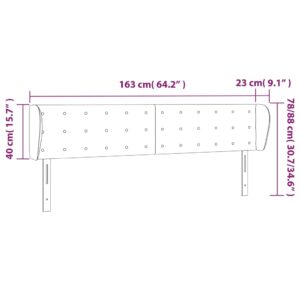 Κεφαλάρι με Πτερύγια Κρεμ 163x23x78/88 εκ. Συνθετικό Δέρμα