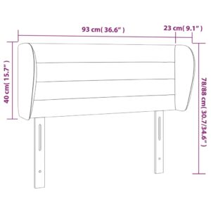 Κεφαλάρι με Πτερύγια Μπλε 93x23x78/88 εκ. Υφασμάτινο