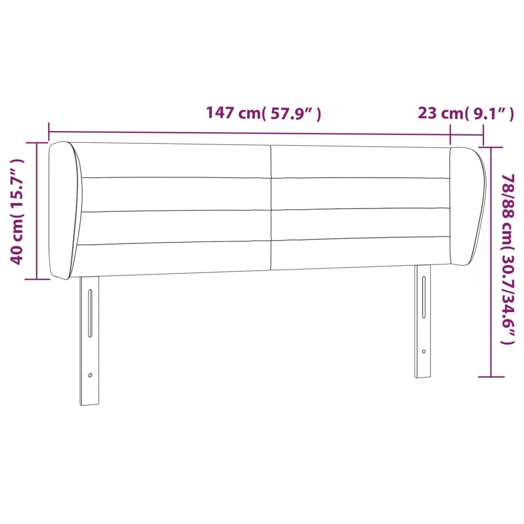 Κεφαλάρι με Πτερύγια Πράσινο 147 x 23 x 78/88 εκ. Υφασμάτινο