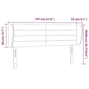 Κεφαλάρι με Πτερύγια Πράσινο 147 x 23 x 78/88 εκ. Υφασμάτινο