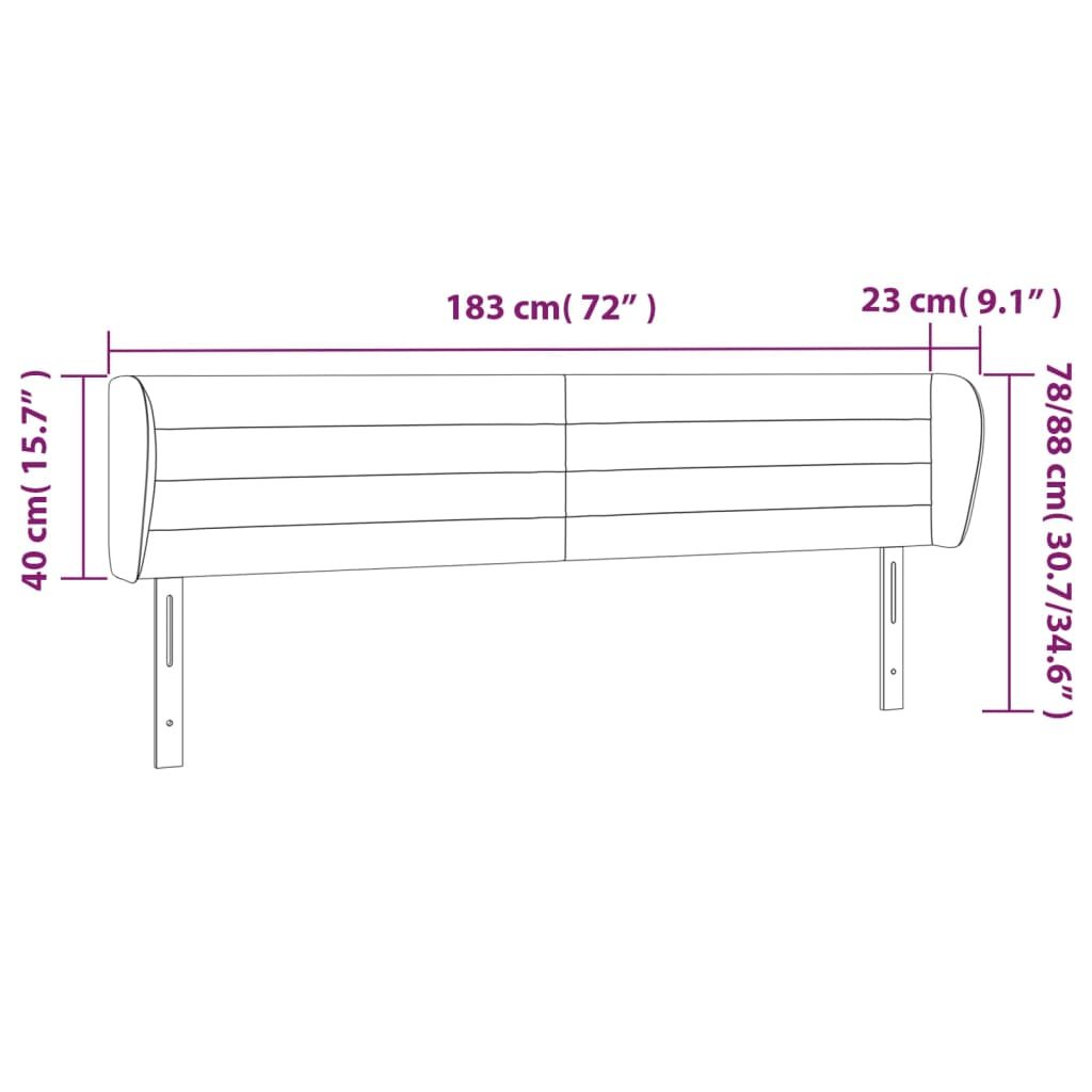 Κεφαλάρι με Πτερύγια Πράσινο 183x23x78/88 εκ. Υφασμάτινο