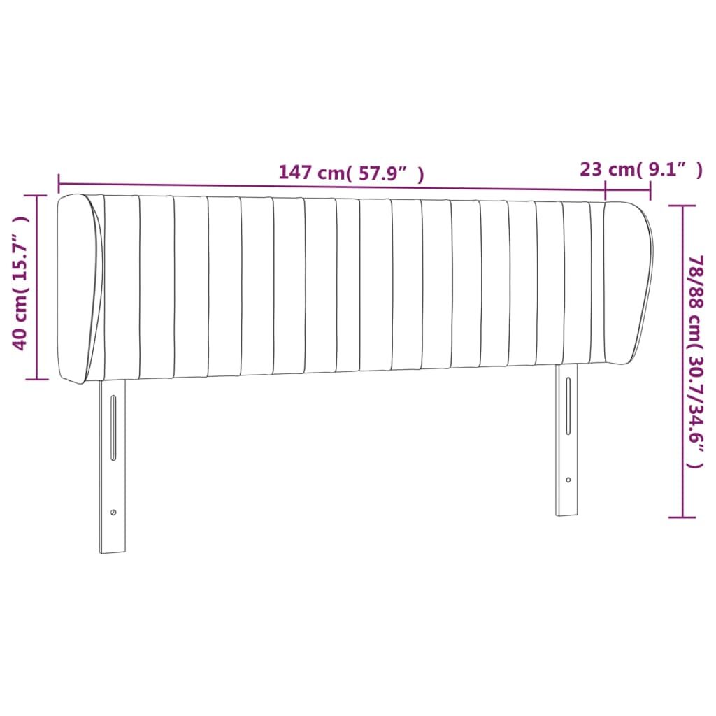 Κεφαλάρι με Πτερύγια Πράσινο 147 x 23 x 78/88 εκ. Υφασμάτινο