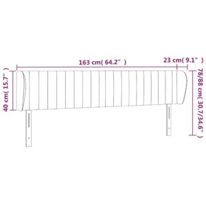 Κεφαλάρι με Πτερύγια Πράσινο 163x23x78/88 εκ. Υφασμάτινο