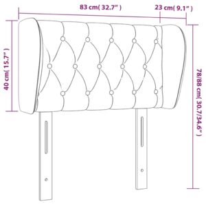 Κεφαλάρι με Πτερύγια Taupe 83 x 23 x 78/88 εκ. Υφασμάτινο