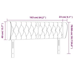 Κεφαλάρι με Πτερύγια Κρεμ 163x23x78/88 εκ. Υφασμάτινο