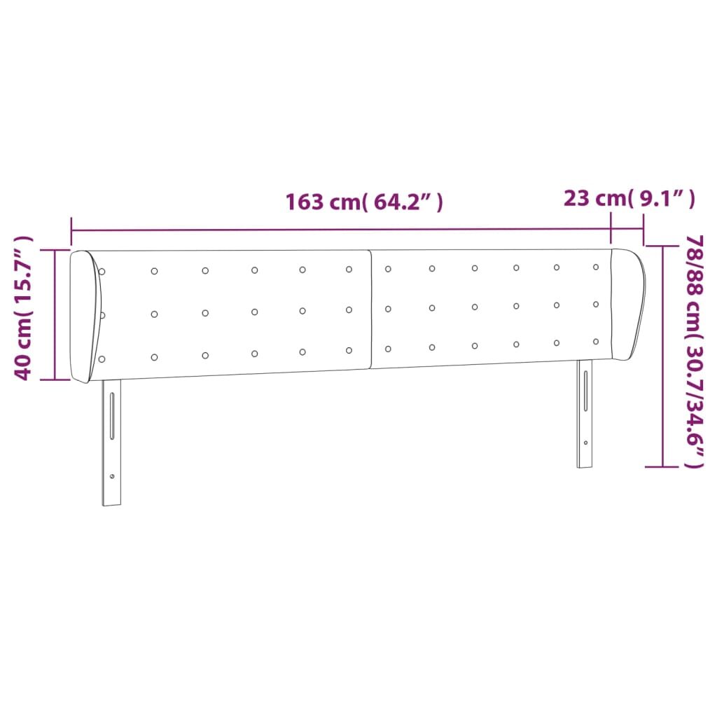 Κεφαλάρι με Πτερύγια Πράσινο 163x23x78/88 εκ. Υφασμάτινο