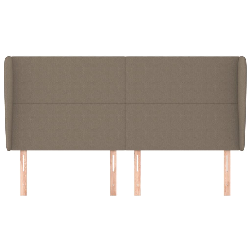 Κεφαλάρι με Πτερύγια Taupe 163x23x118/128 εκ. Υφασμάτινο