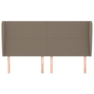 Κεφαλάρι με Πτερύγια Taupe 163x23x118/128 εκ. Υφασμάτινο