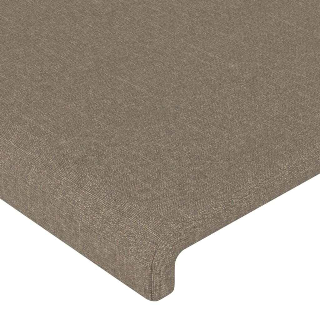 Κεφαλάρι με Πτερύγια Taupe 163x23x118/128 εκ. Υφασμάτινο