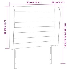 Κεφαλάρι με Πτερύγια Πράσινο 83x23x118/128 εκ. Υφασμάτινο