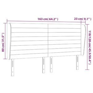 Κεφαλάρι με Πτερύγια Πράσινο 163x23x118/128 εκ. Υφασμάτινο