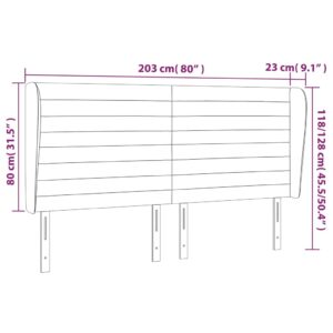 Κεφαλάρι με Πτερύγια Μπλε 203x23x118/128 εκ. Υφασμάτινο