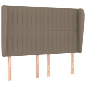 Κεφαλάρι με Πτερύγια Taupe 147x23x118/128 εκ. Υφασμάτινο