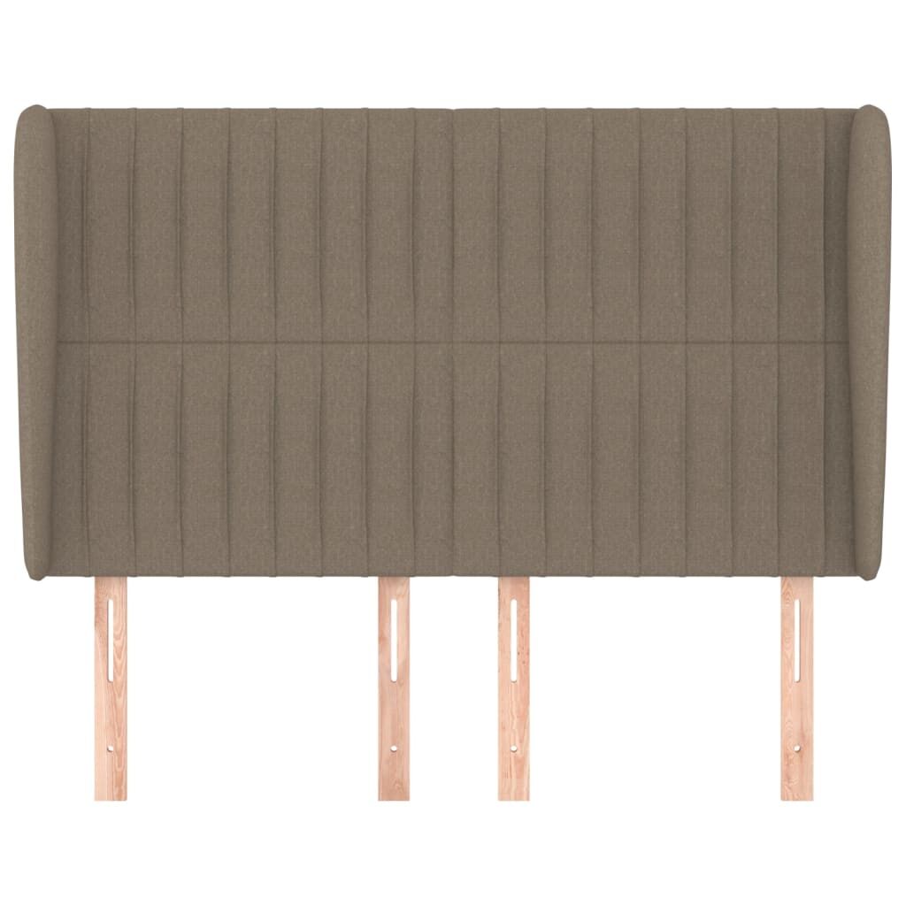 Κεφαλάρι με Πτερύγια Taupe 147x23x118/128 εκ. Υφασμάτινο