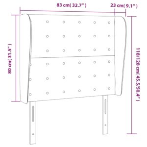 Κεφαλάρι με Πτερύγια Πράσινο 83x23x118/128 εκ. Υφασμάτινο