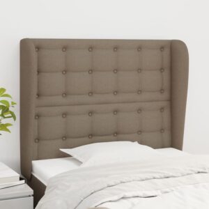 Κεφαλάρι με Πτερύγια Taupe 103x23x118/128 εκ. Υφασμάτινο