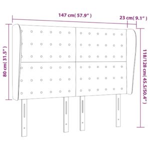 Κεφαλάρι με Πτερύγια Σκούρο Πράσινο 147x23x118/128εκ. Βελούδινο