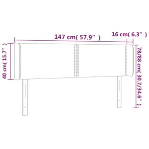 Κεφαλάρι με Πτερύγια Μπλε 147x16x78/88 εκ. Υφασμάτινο