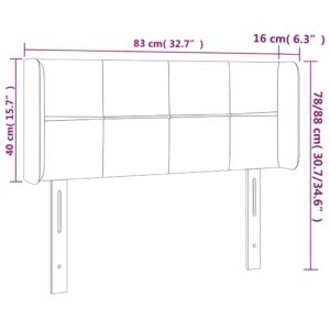 Κεφαλάρι με Πτερύγια Πράσινο 83x16x78/88 εκ. Υφασμάτινο