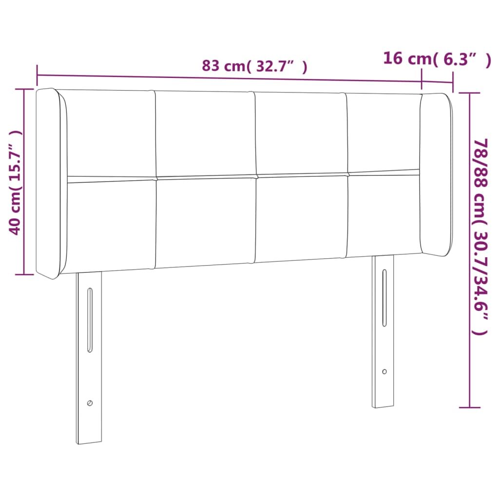 Κεφαλάρι με Πτερύγια Σκούρο Πράσινο 83x16x78/88 εκ. Βελούδινο