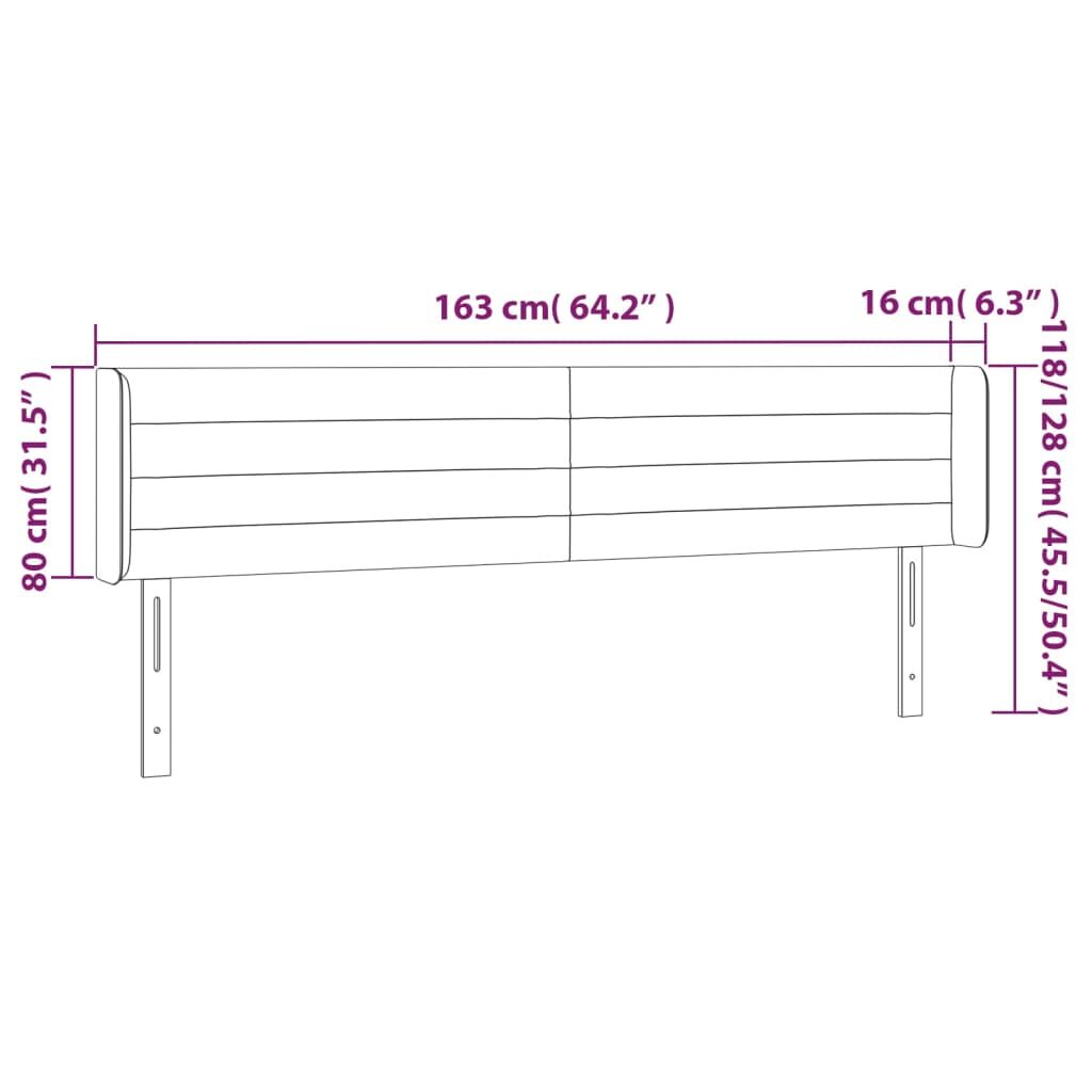 Κεφαλάρι με Πτερύγια Πράσινο 163x16x78/88 εκ. Υφασμάτινο