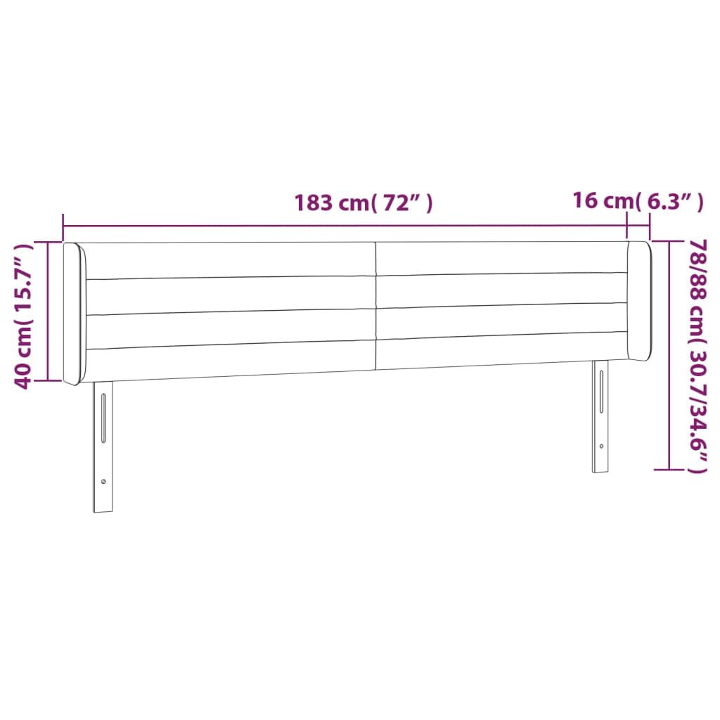 Κεφαλάρι με Πτερύγια Πράσινο 183x16x78/88 εκ. Υφασμάτινο