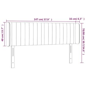 Κεφαλάρι με Πτερύγια Taupe 147x16x78/88 εκ. Υφασμάτινο