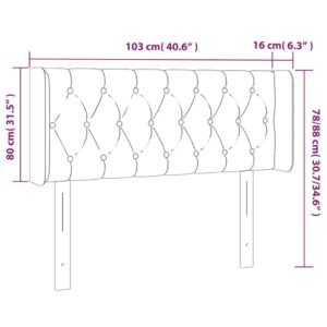 Κεφαλάρι με Πτερύγια Taupe 103x16x78/88 εκ. Υφασμάτινο