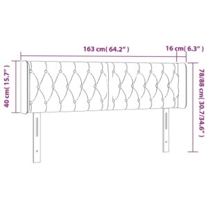 Κεφαλάρι με Πτερύγια Κρεμ 163x16x78/88 εκ. Υφασμάτινο