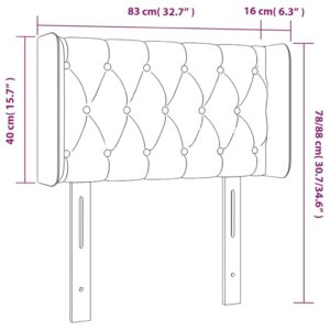 Κεφαλάρι με Πτερύγια Ροζ 83x16x78/88 εκ. Βελούδινο